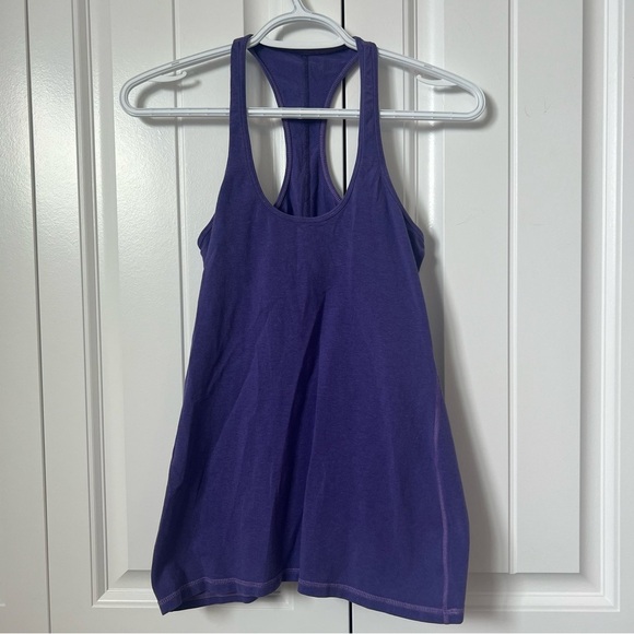 Lululemon Purple Ruched Back Racerback Tank in EUC - Picture 3 of 3